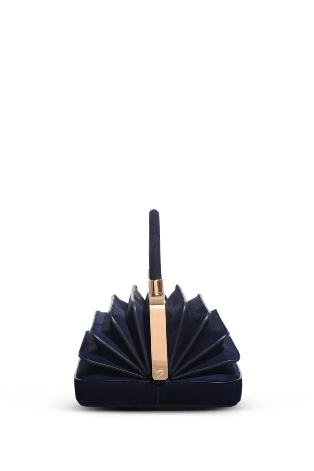 Top Handles Women Gabriela Hearst Diana Bag In Navy Suede
