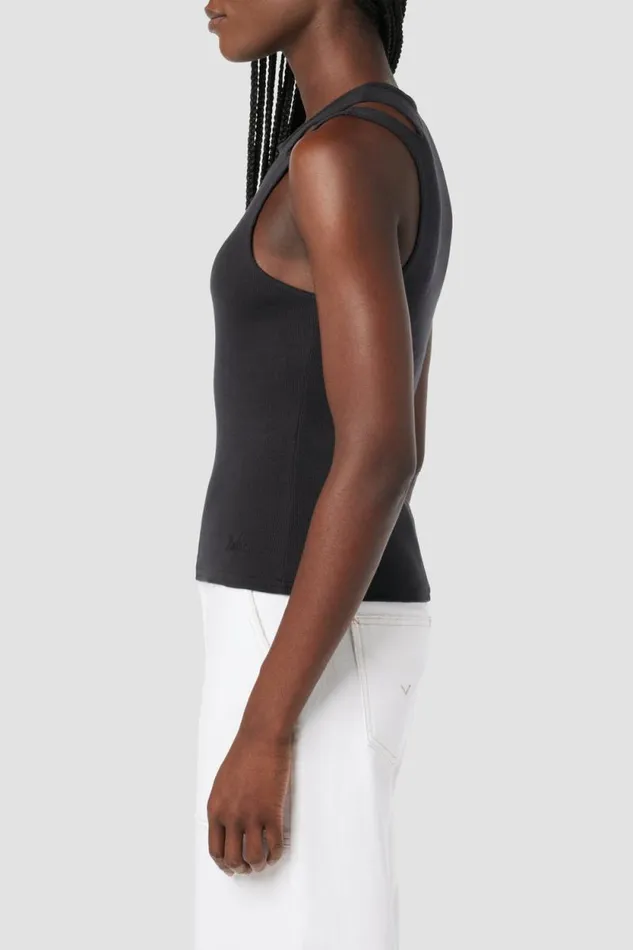 Tops and Sweaters Women Hudson Jeans Cut Out Tank Black Tops and Sweaters Women Hudson Jeans Cut Out Tank Black