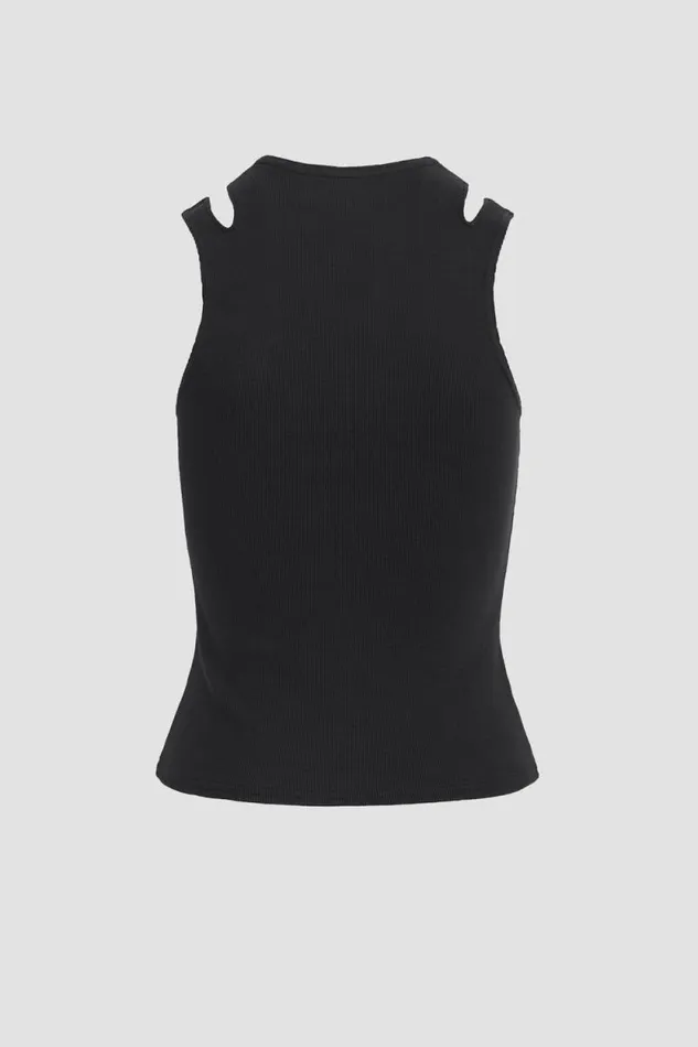 Tops and Sweaters Women Hudson Jeans Cut Out Tank Black Tops and Sweaters Women Hudson Jeans Cut Out Tank Black