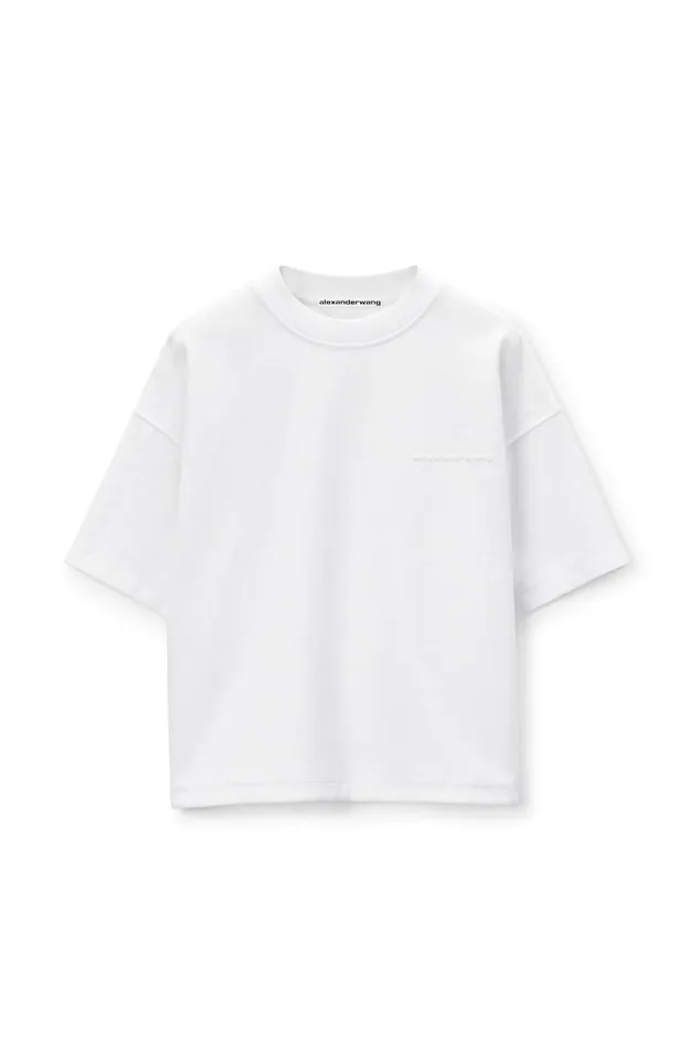 Tops Men Alexander Wang Puffed Logo Oversize Tee In Cotton