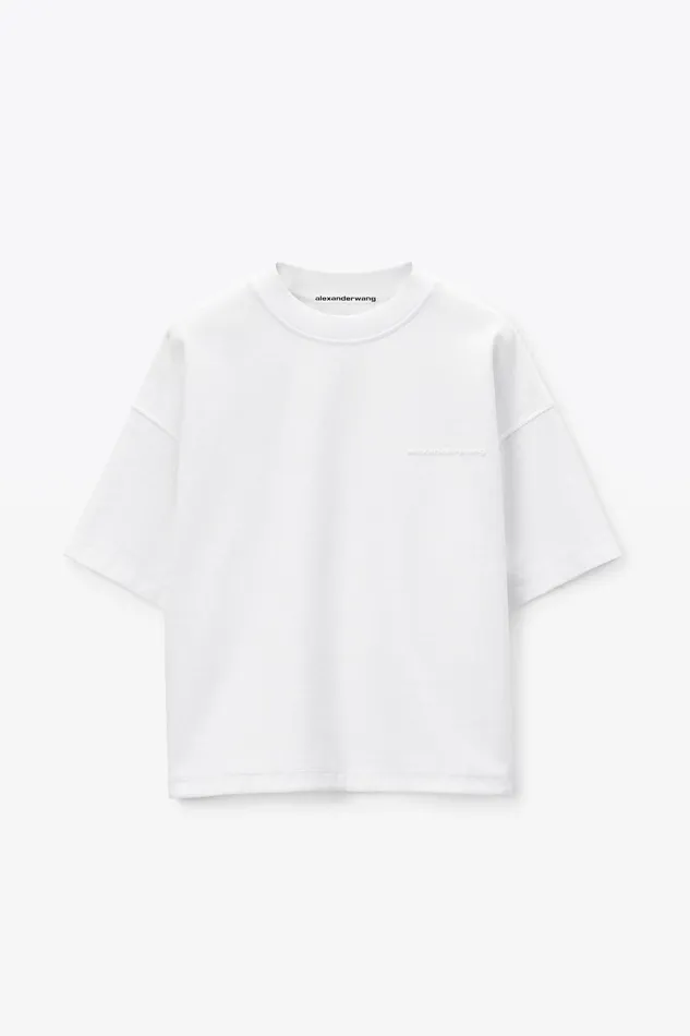 Tops Men Alexander Wang Puffed Logo Oversize Tee In Cotton
