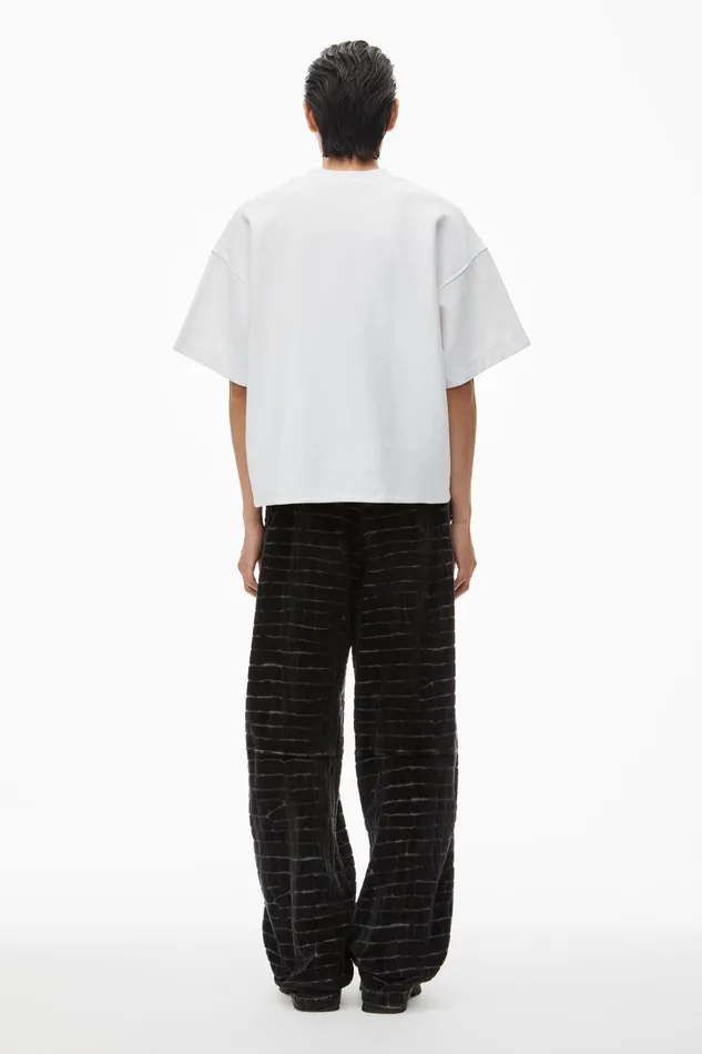 Tops Men Alexander Wang Puffed Logo Oversize Tee In Cotton