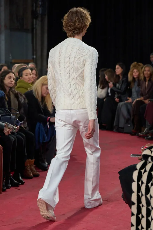 Tops Men Gabriela Hearst Geoffrey Knit Sweater In Ivory Cashmere