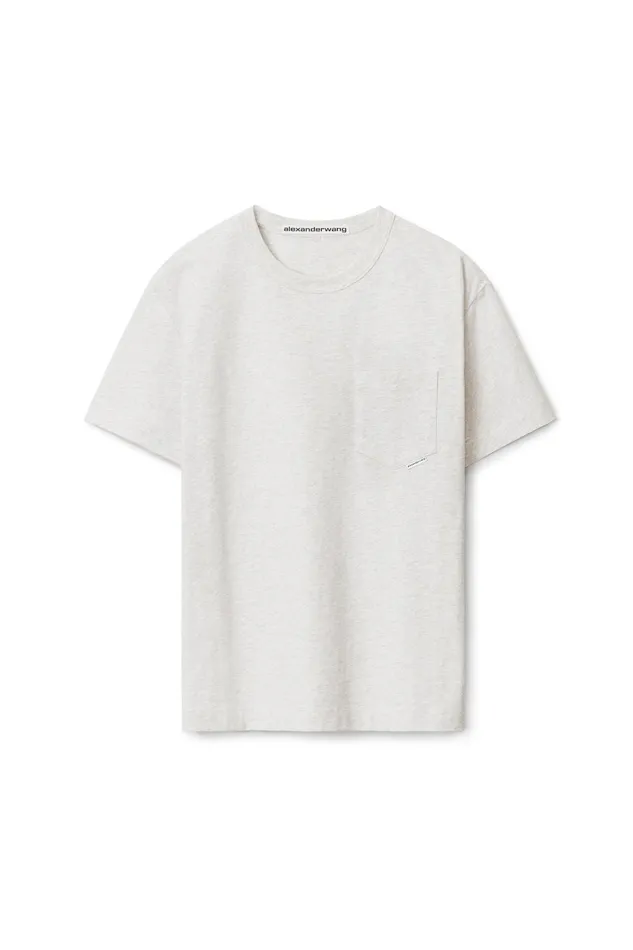 Tops MenWomen Alexander Wang Pocket Tee In High Twist Jersey