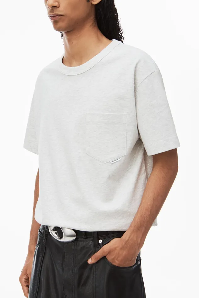 Tops MenWomen Alexander Wang Pocket Tee In High Twist Jersey