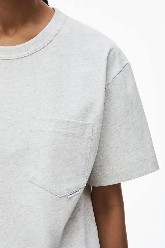 Tops MenWomen Alexander Wang Pocket Tee In High Twist Jersey