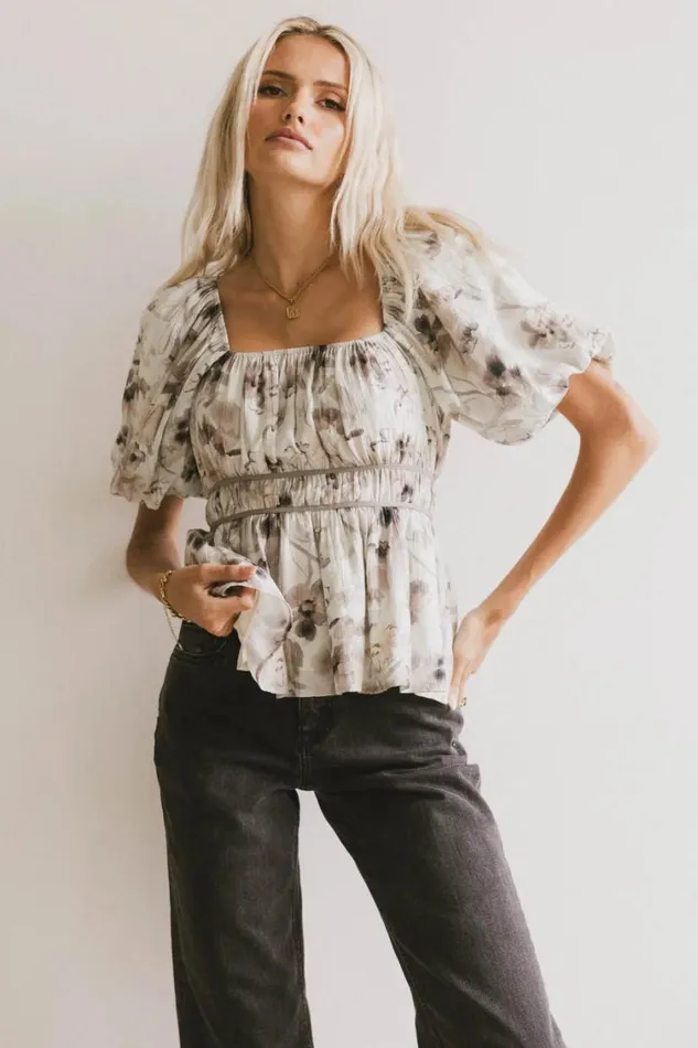 Tops Women Bohme Arden Floral Tie Blouse