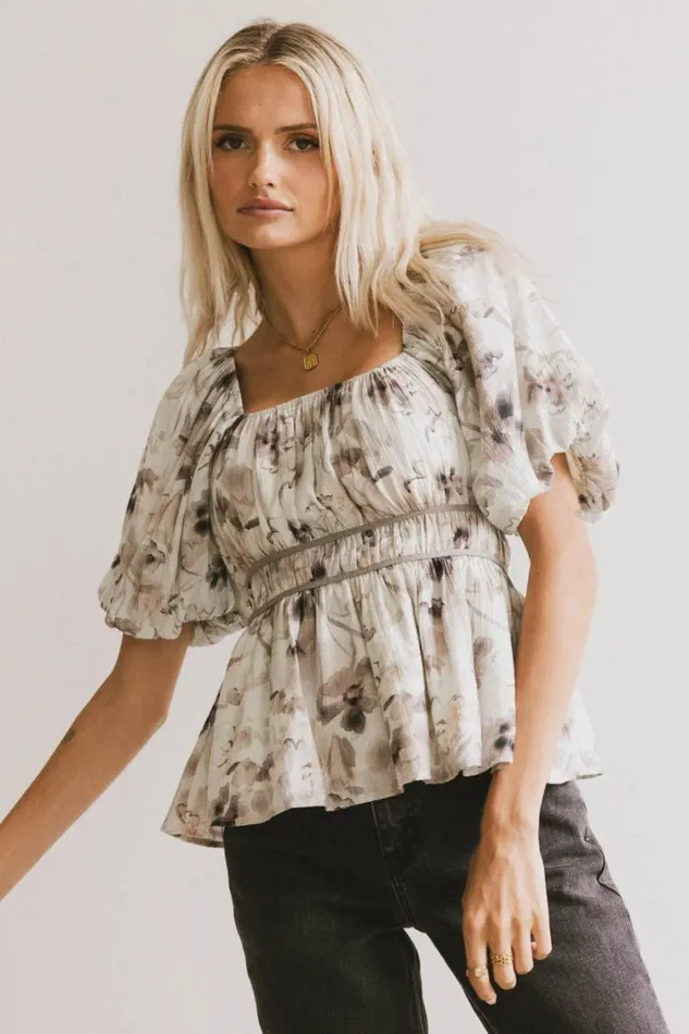 Tops Women Bohme Arden Floral Tie Blouse