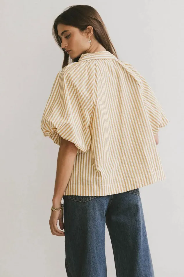 Tops Women Bohme Callum Button Up In Mustard Mustard