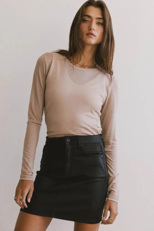 Tops Women Bohme Della Shimmer Top In Mauve Mauve