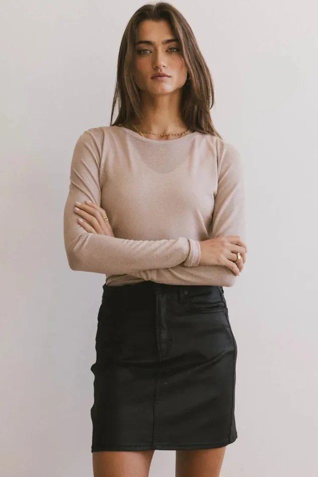 Tops Women Bohme Della Shimmer Top In Mauve Mauve