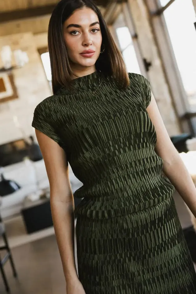 Tops Women Bohme Dream Textured Top In Dark Moss Dark Moss