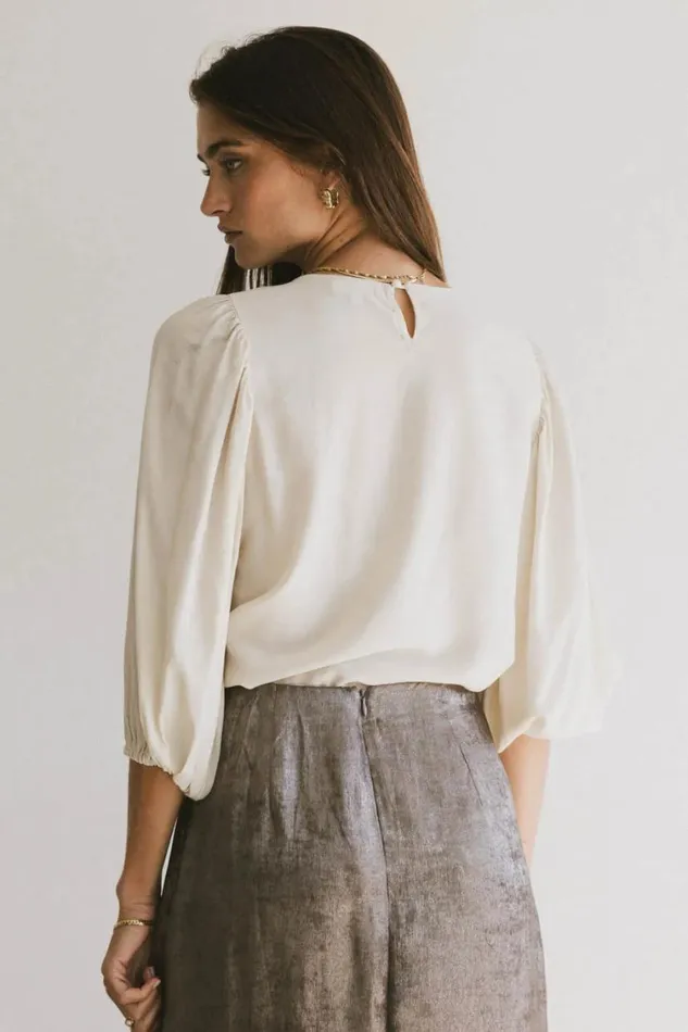 Tops Women Bohme Nadine Blouse In Bone Bone