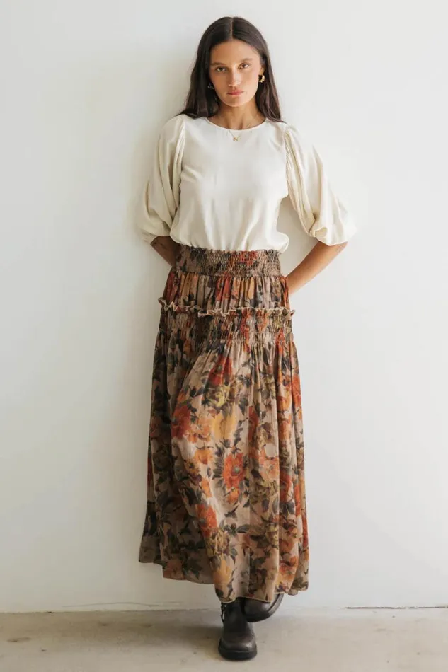 Tops Women Bohme Nadine Blouse In Bone Bone