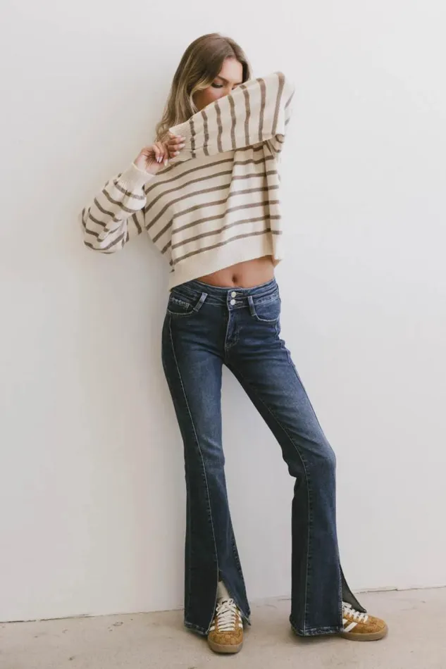 Tops Women Bohme Roelle Striped Sweater In Camel Camel
