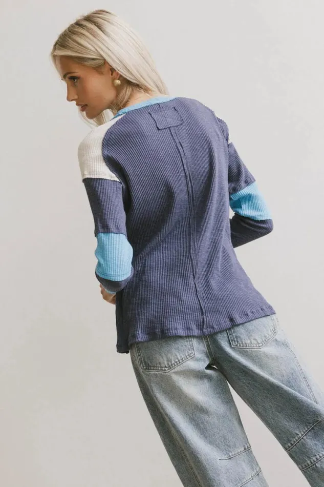 Tops Women Bohme Sarai Ribbed Top In Blue Blue