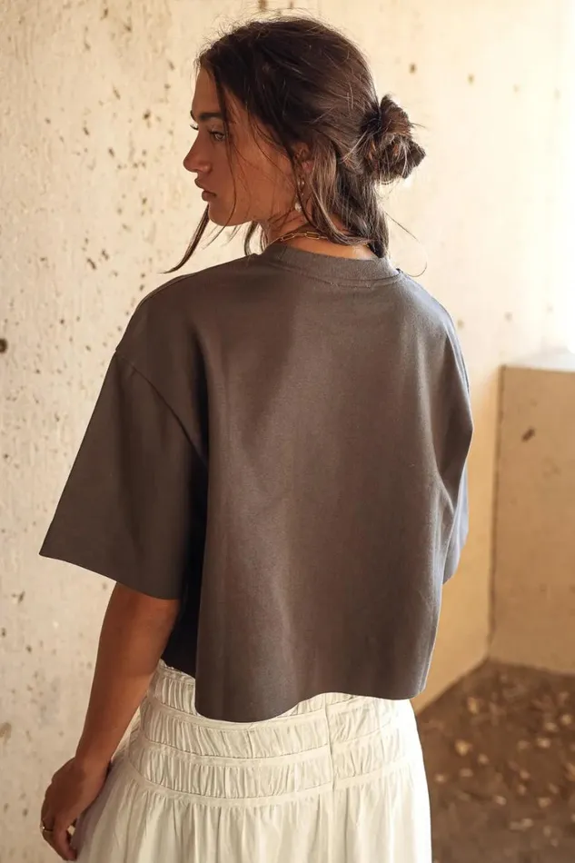 Tops Women Bohme Talia Top In Charcoal Charcoal