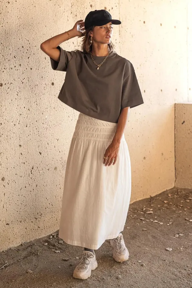 Tops Women Bohme Talia Top In Charcoal Charcoal