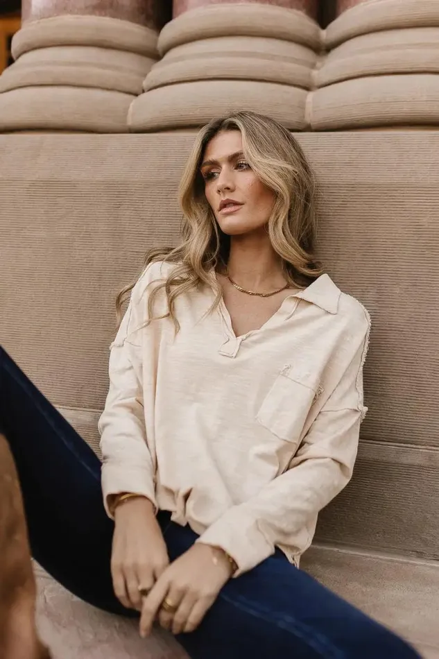 Tops Women Bohme Vittoria Oversized Top In Natural 8211 FINAL SALE Natural
