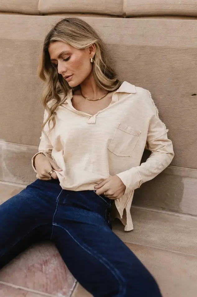 Tops Women Bohme Vittoria Oversized Top In Natural 8211 FINAL SALE Natural