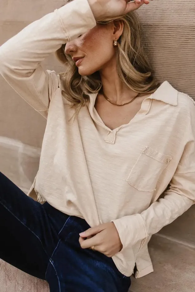 Tops Women Bohme Vittoria Oversized Top In Natural 8211 FINAL SALE Natural