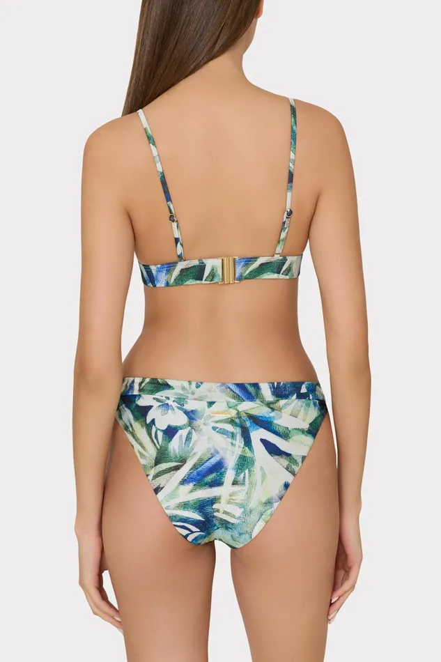 Tropical Paradise Bikini Top Green Multi Women Milly Swim and Coverups