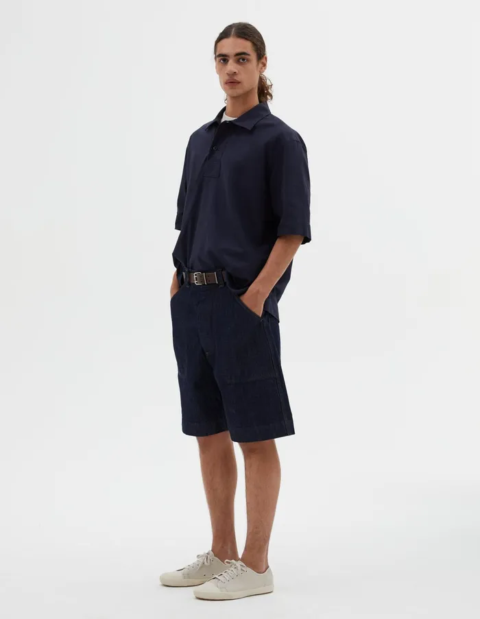 Trousers Men Margaret Howell Mhl Carpenters Short Indigo