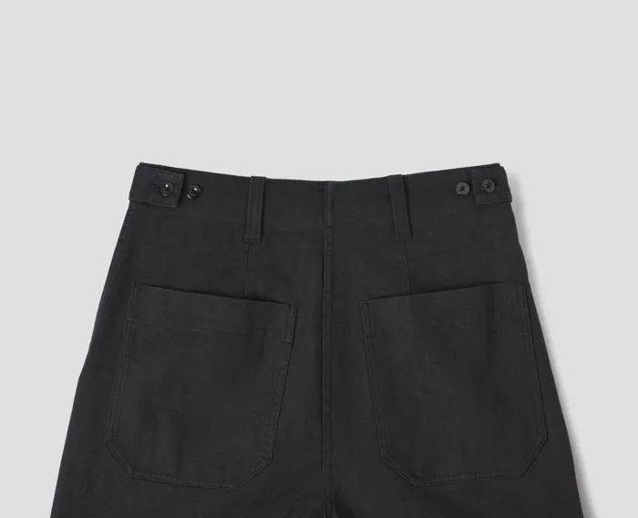 Trousers Women Margaret Howell Mhl Tab Waist Tapered Trouser Indigo
