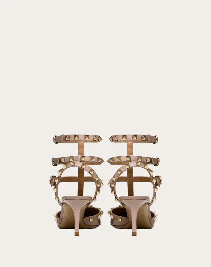 Valentino Pumps Woman Rockstud Caged Pump 65mm For Woman In Poudre Poudre