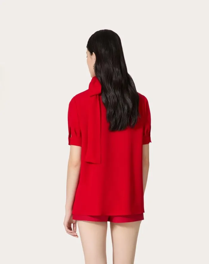 Valentino Shirts And Tops Woman Georgette Top For Woman In Ivory Ivory Valentino Shirts And Tops Woman Georgette Top For Woman In Ivory Ivory