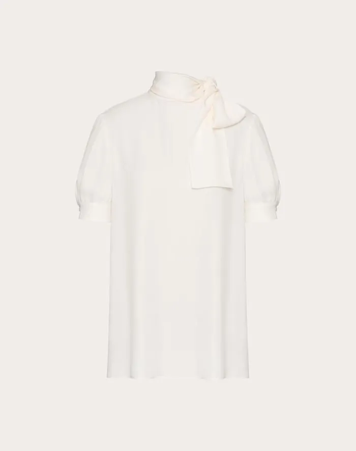 Valentino Shirts And Tops Woman Georgette Top For Woman In Ivory Ivory Valentino Shirts And Tops Woman Georgette Top For Woman In Ivory Ivory