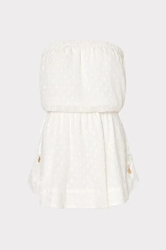 Verena Diamond Jacquard Dress White Women Milly Swim and Coverups