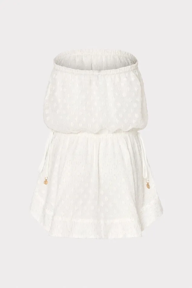Verena Diamond Jacquard Dress White Women Milly Swim and Coverups