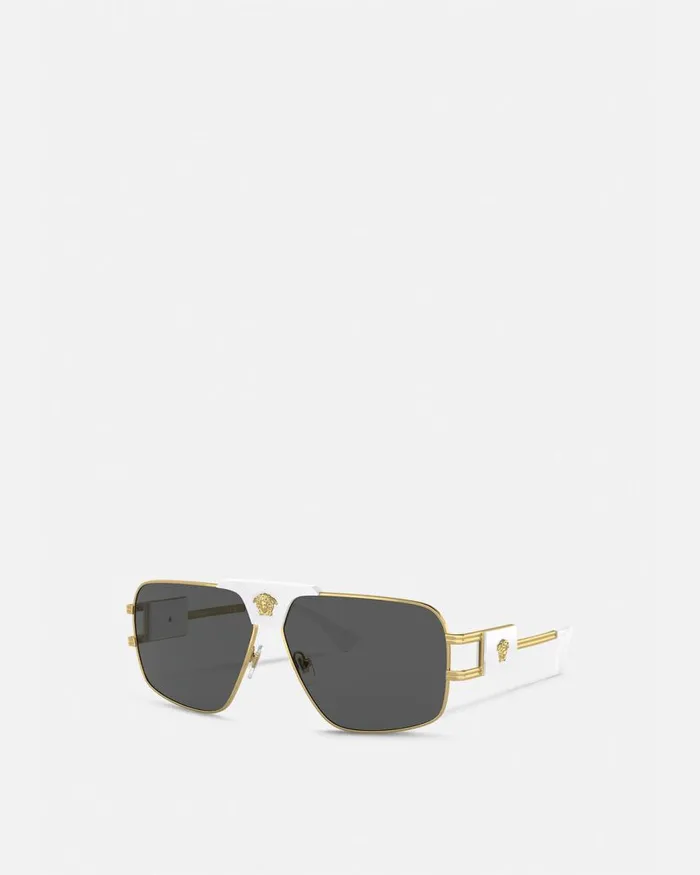 Versace Aviator Sunglasses White Men Sunglasses