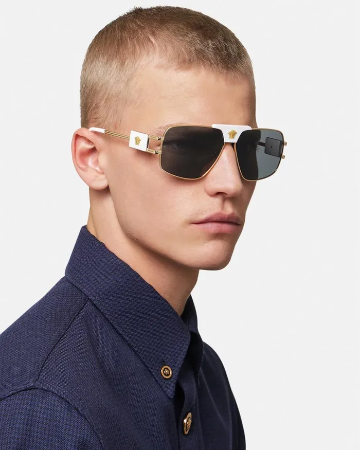 Versace Aviator Sunglasses White Men Sunglasses Versace Aviator Sunglasses White Men Sunglasses