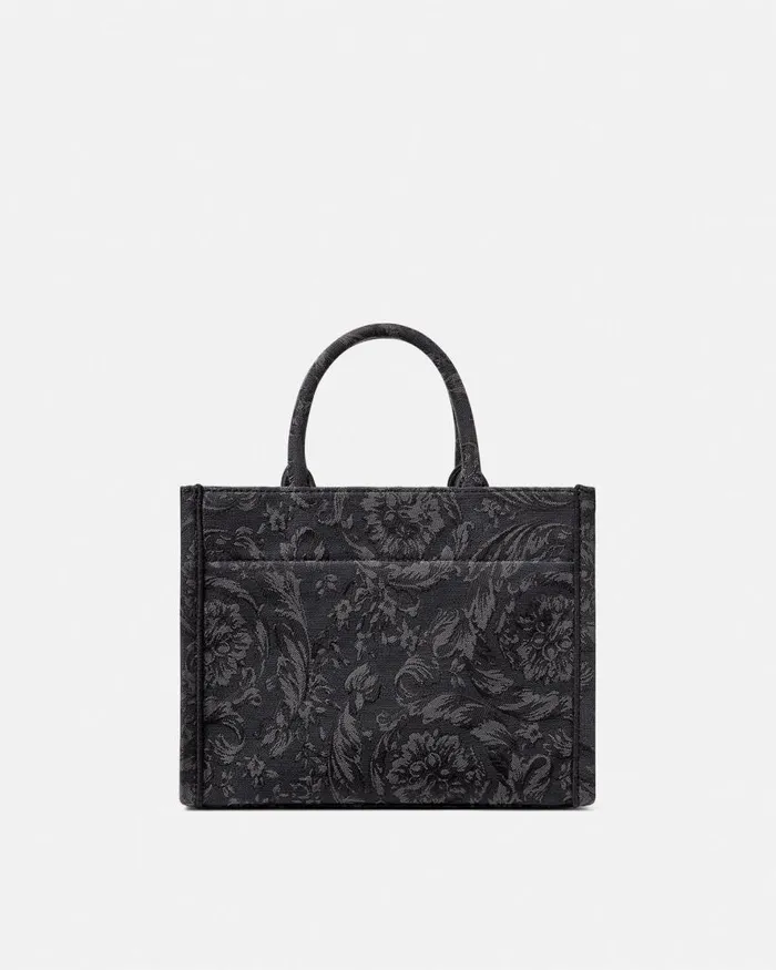 Versace Barocco Athena Small Tote Bag Blackprint Women Totes Versace Barocco Athena Small Tote Bag Blackprint Women Totes