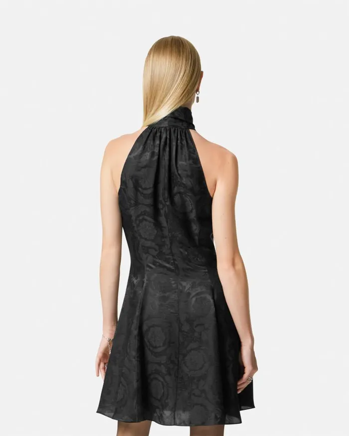 Versace Barocco Lavallire Mini Dress Black Women Dresses Versace Barocco Lavallire Mini Dress Black Women Dresses
