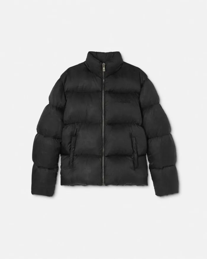 Versace Barocco Puffer Jacket Black Men Jackets and Coats