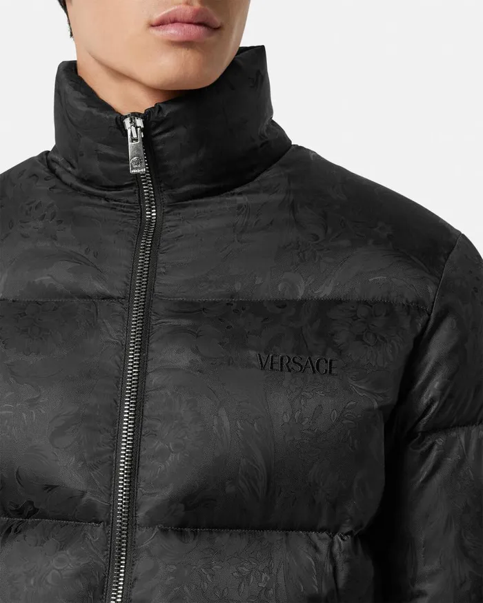 Versace Barocco Puffer Jacket Black Men Jackets and Coats Versace Barocco Puffer Jacket Black Men Jackets and Coats