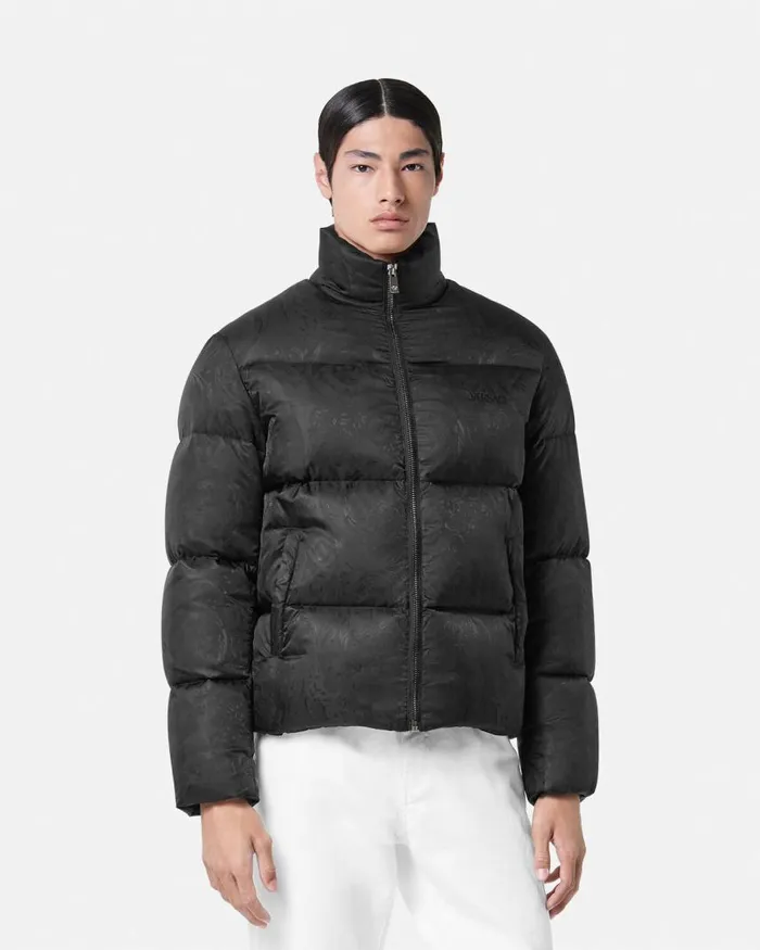 Versace Barocco Puffer Jacket Black Men Jackets and Coats Versace Barocco Puffer Jacket Black Men Jackets and Coats