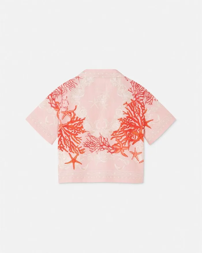 Versace Barocco Sea Kids Shirt Coral Children Clothing Versace Barocco Sea Kids Shirt Coral Children Clothing
