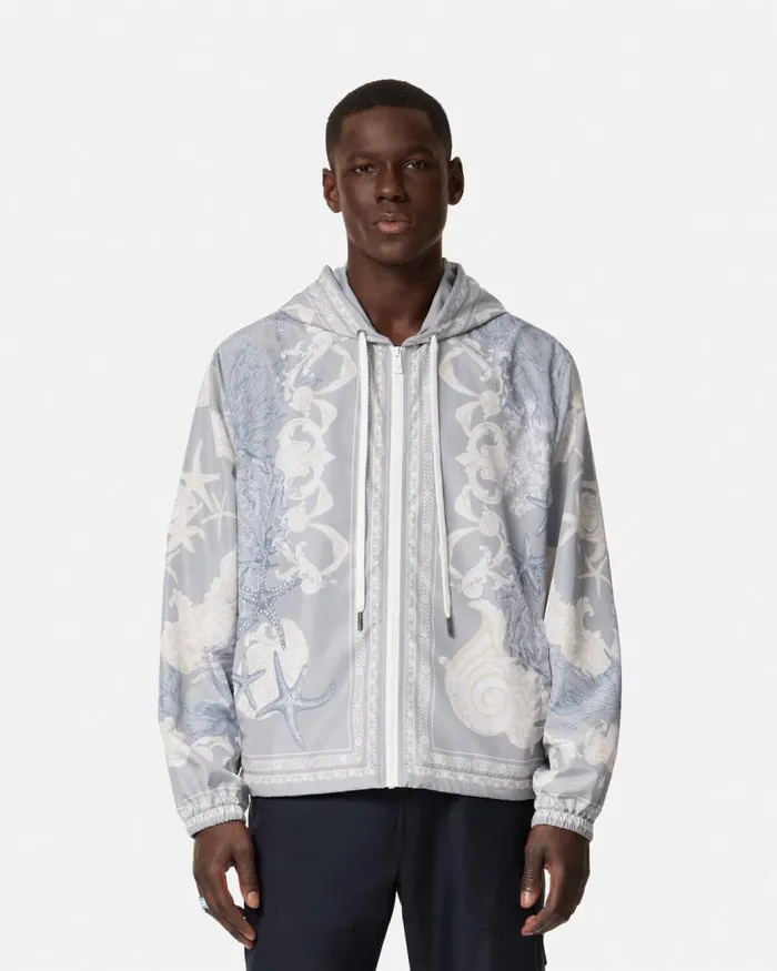 Versace Barocco Sea Windbreaker Jacket Blueprint Men Jackets and Coats Versace Barocco Sea Windbreaker Jacket Blueprint Men Jackets and Coats