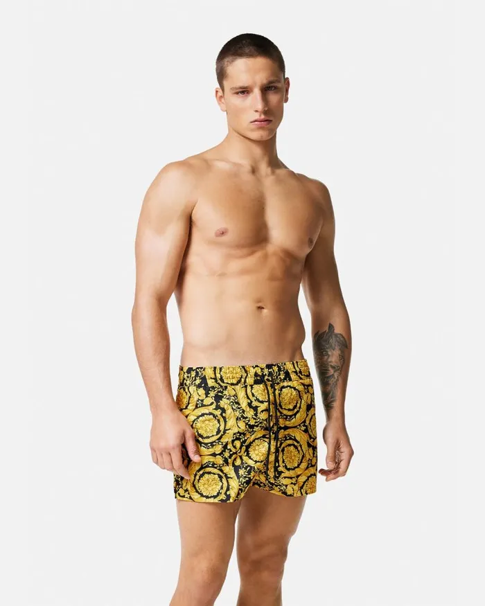 Versace Barocco Swim Shorts Print Men Swimwear Versace Barocco Swim Shorts Print Men Swimwear