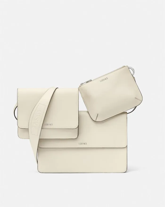 Versace Cargo Modular Messenger Bag White Men Crossbody and Messengers