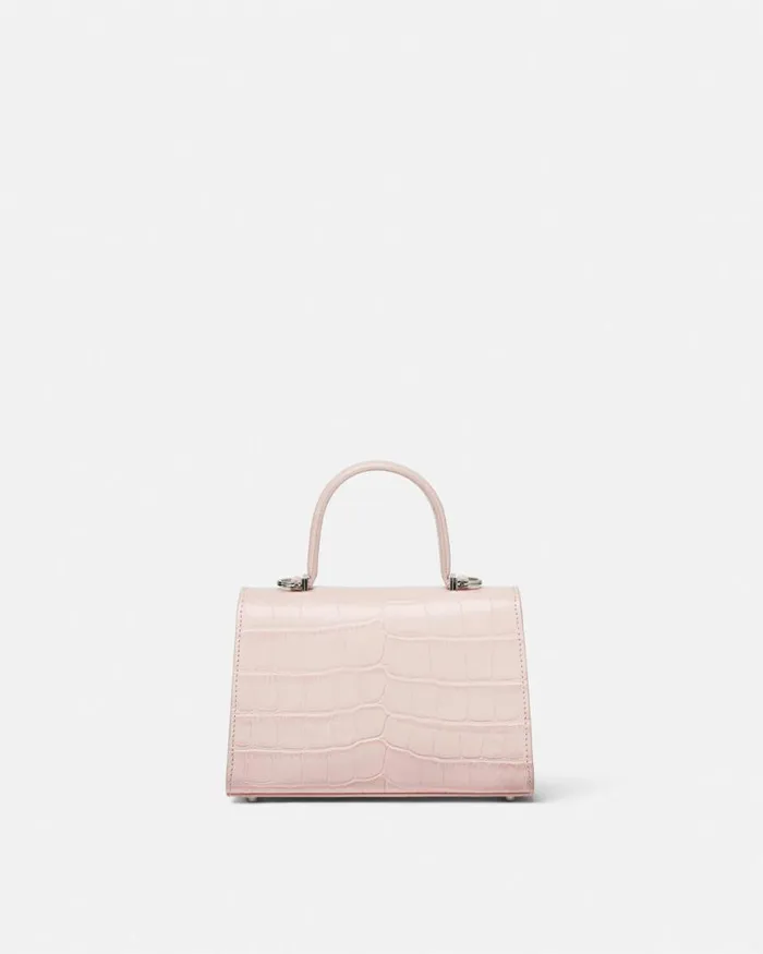 Versace CrocEffect Medusa 03995 Small Handbag Light Pink Women Top Handle Versace CrocEffect Medusa 03995 Small Handbag Light Pink Women Top Handle