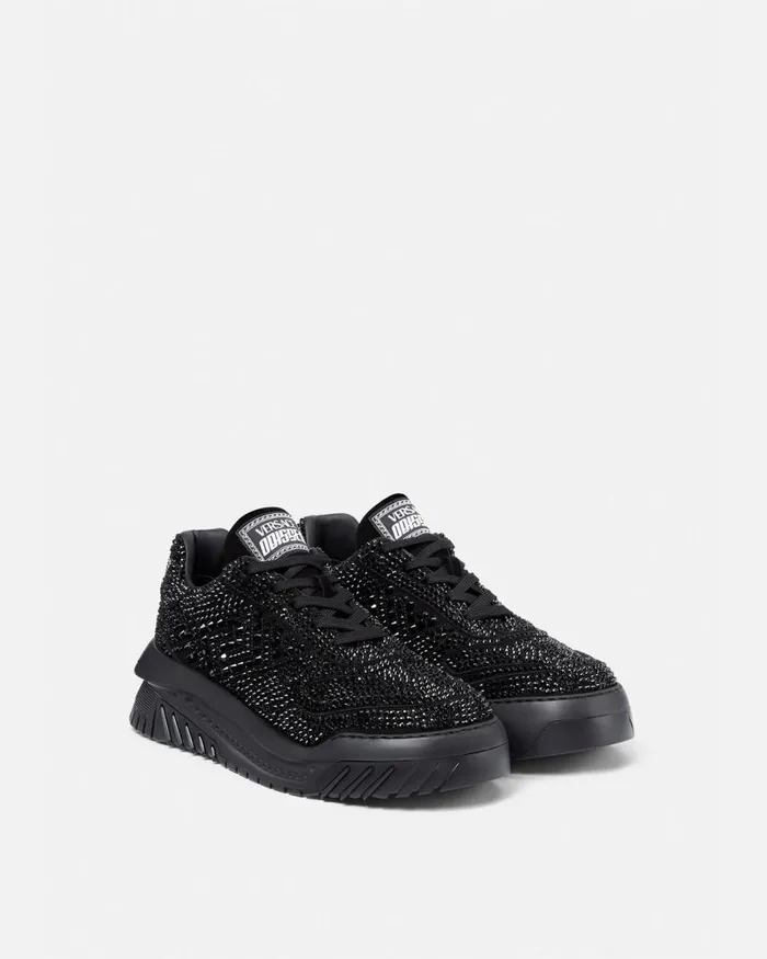 Versace Crystal Odissea Sneakers Black Men Sneakers Versace Crystal Odissea Sneakers Black Men Sneakers