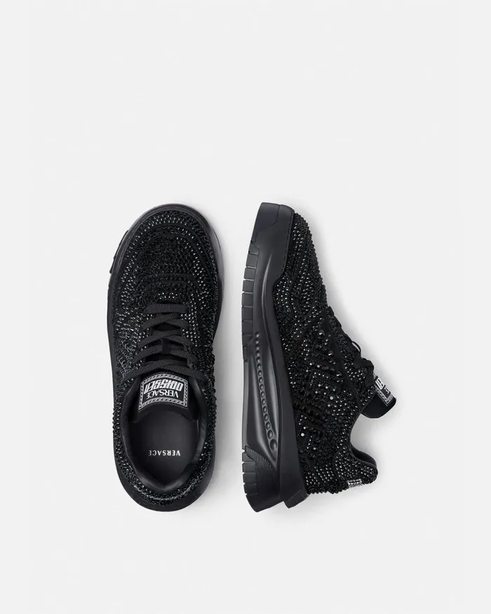 Versace Crystal Odissea Sneakers Black Men Sneakers Versace Crystal Odissea Sneakers Black Men Sneakers