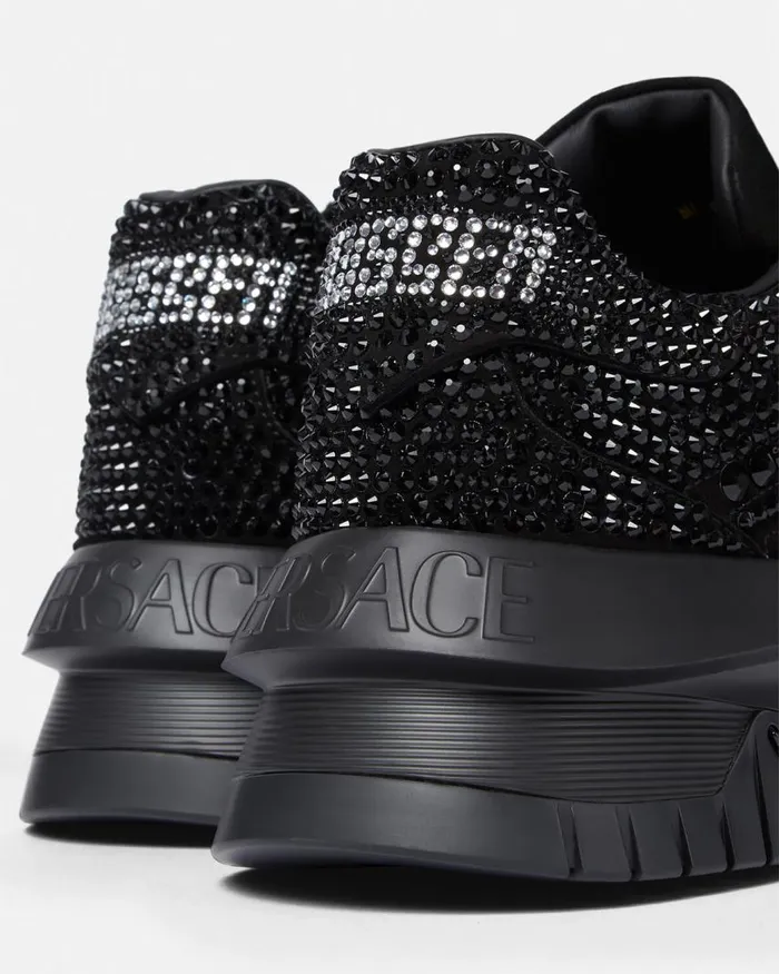 Versace Crystal Odissea Sneakers Black Men Sneakers Versace Crystal Odissea Sneakers Black Men Sneakers
