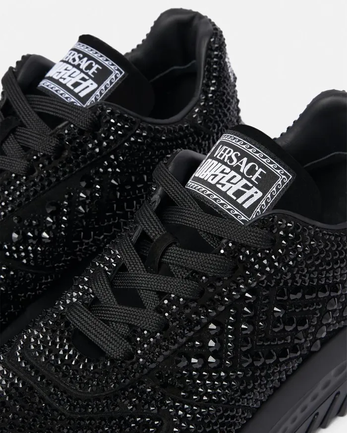 Versace Crystal Odissea Sneakers Black Men Sneakers Versace Crystal Odissea Sneakers Black Men Sneakers