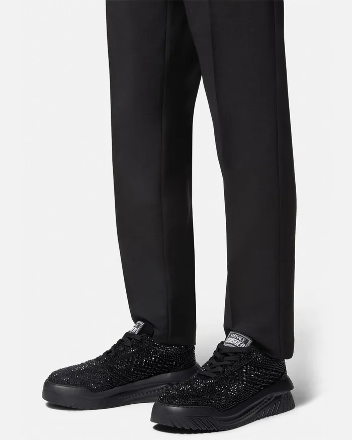 Versace Crystal Odissea Sneakers Black Men Sneakers Versace Crystal Odissea Sneakers Black Men Sneakers